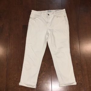 Rolled cropped skinny jeans